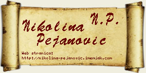 Nikolina Pejanović vizit kartica
